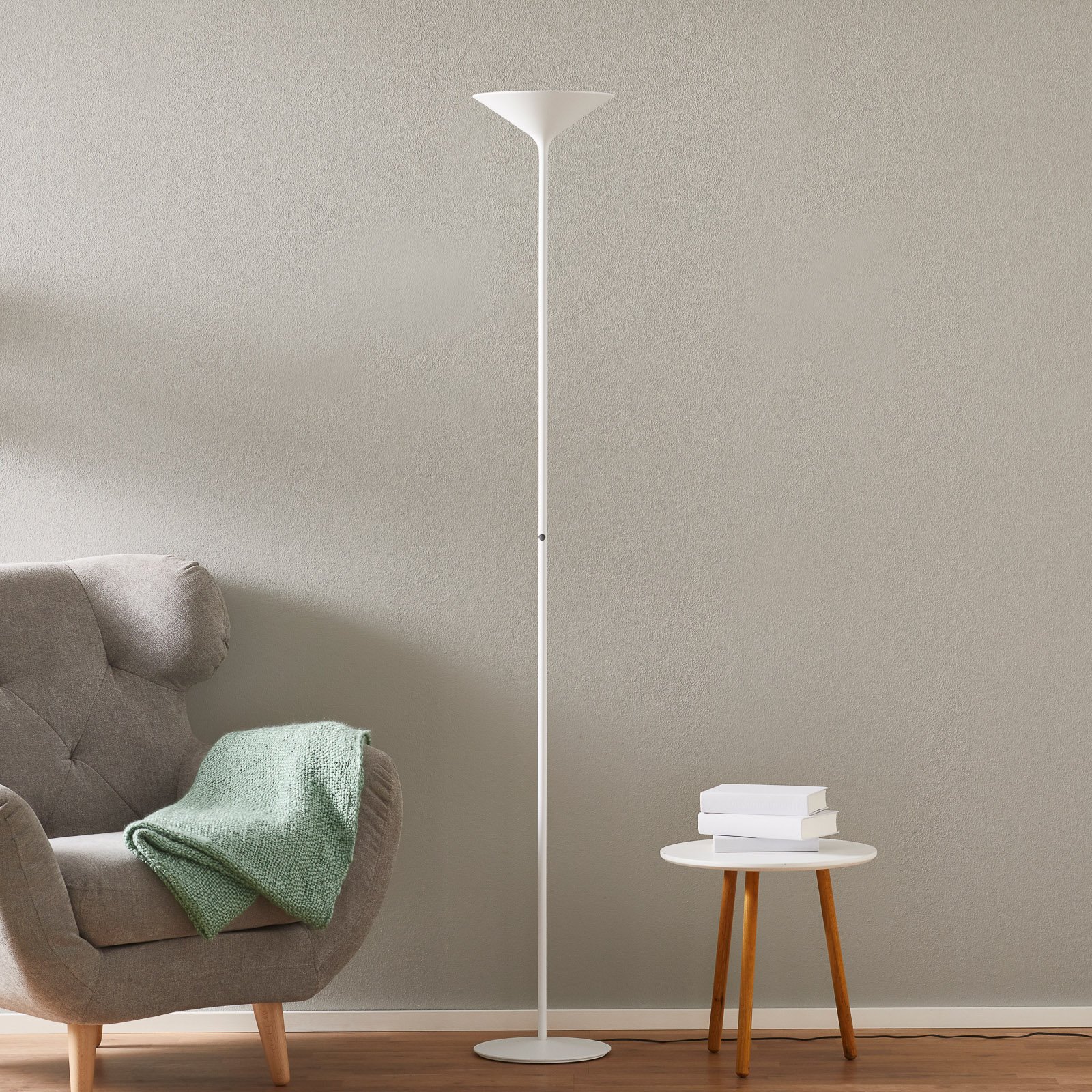 Rotaliana Dry lampa stojąca LED, biała matowa