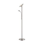 Malea LED Vloerlamp w/Arm Matt Nickel - Lindby