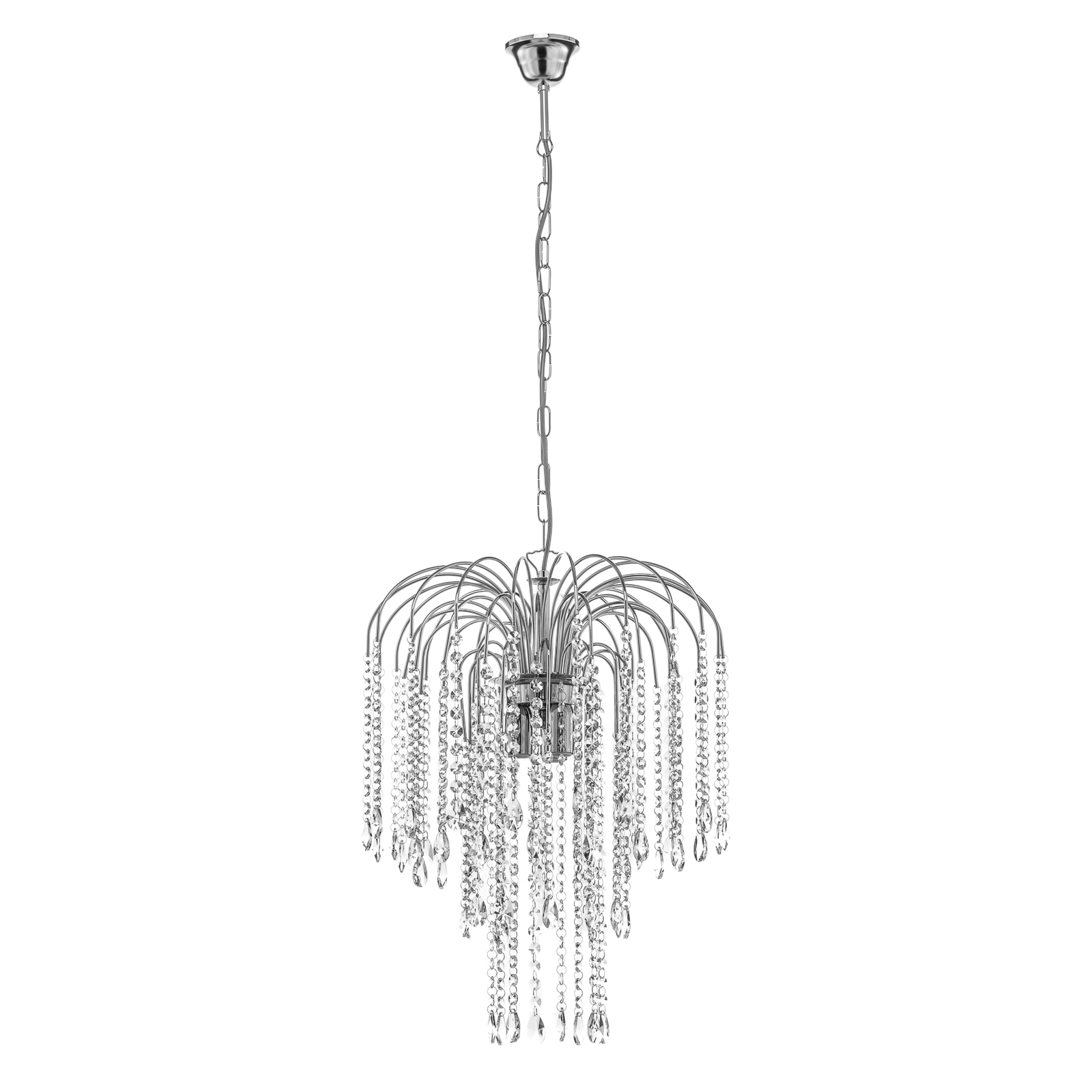 Pioggia hanging light, crystal rain Ø 40 cm chrome