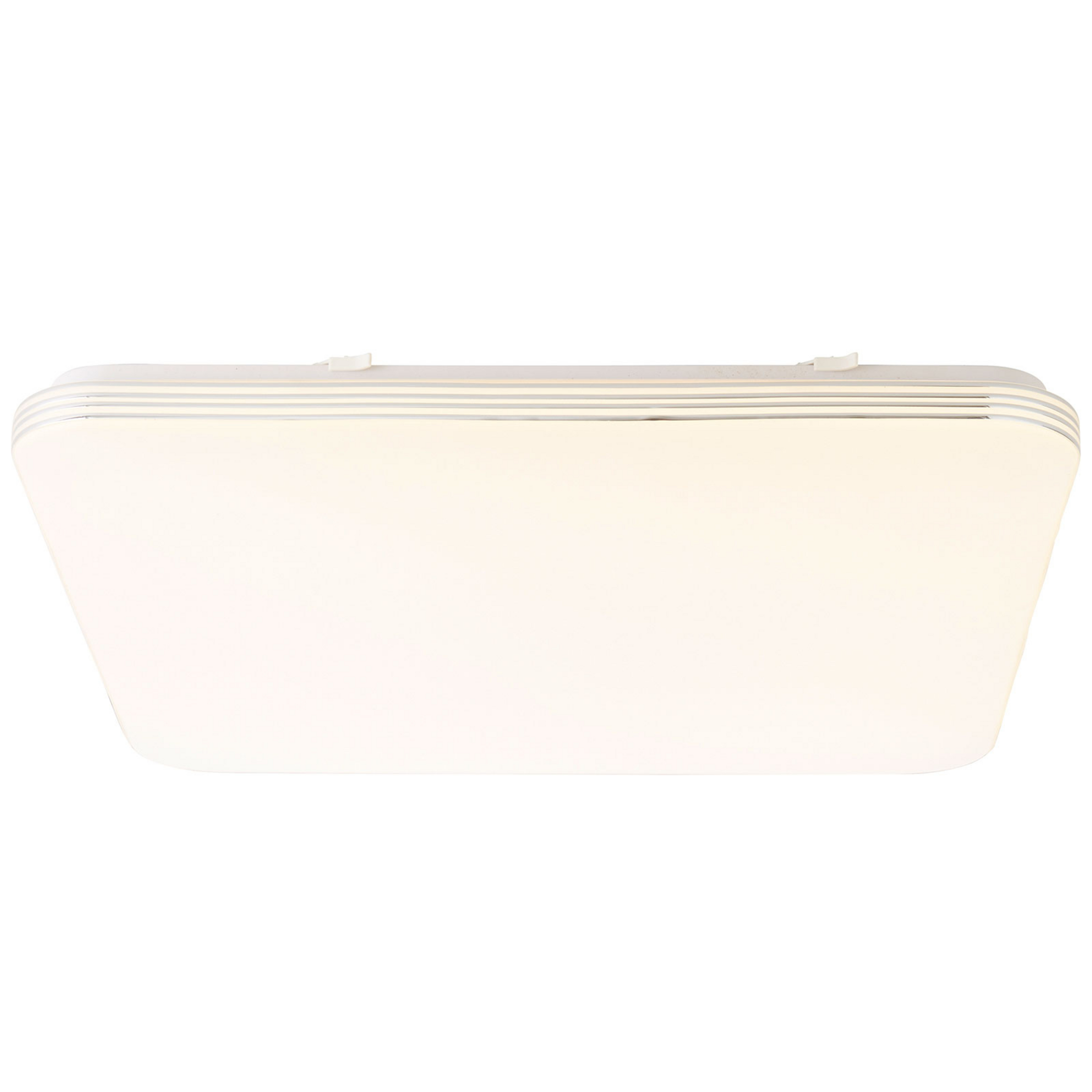 Ariella LED-loftlampe i hvid/krom, 54x54 cm