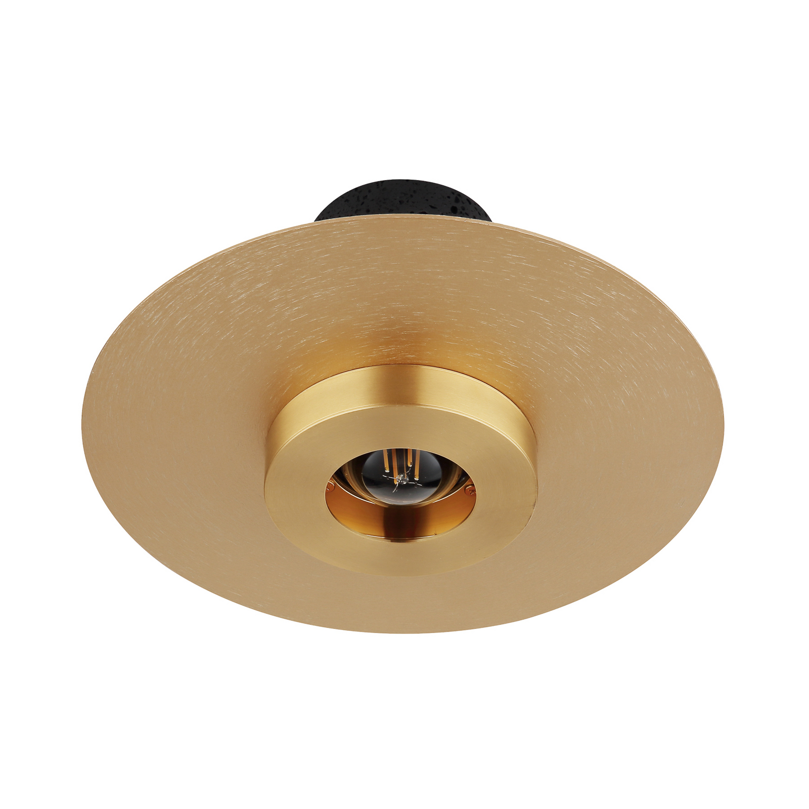Lampada a sospensione Shanna Ø 28 cm, nero/ottone, pietra/metallo Lampada a sospensione Shanna Ø 28 cm, nero/ottone, pietra/metallo