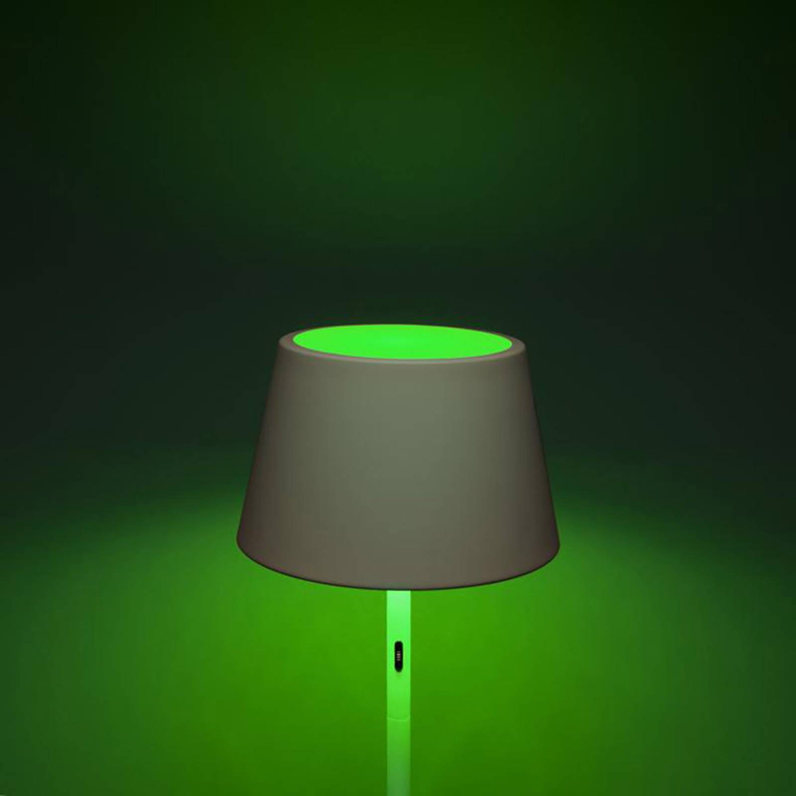 Lampa stojąca LED Pomezia na zewnątrz, USB, biała