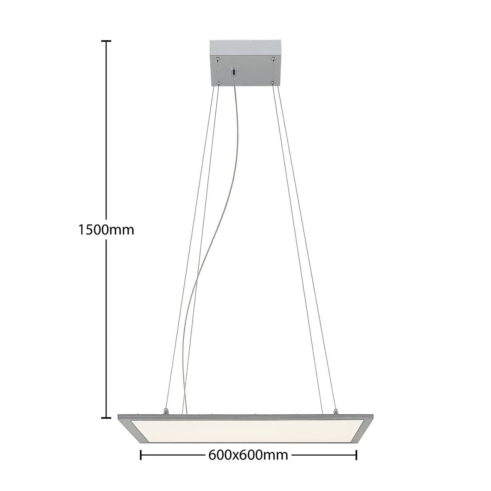 Lindby Luram lampa wisząca LED, kwadratowa