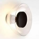 MARSET Aura LED-vegglampe, Ø 18 cm, gjennomsiktig