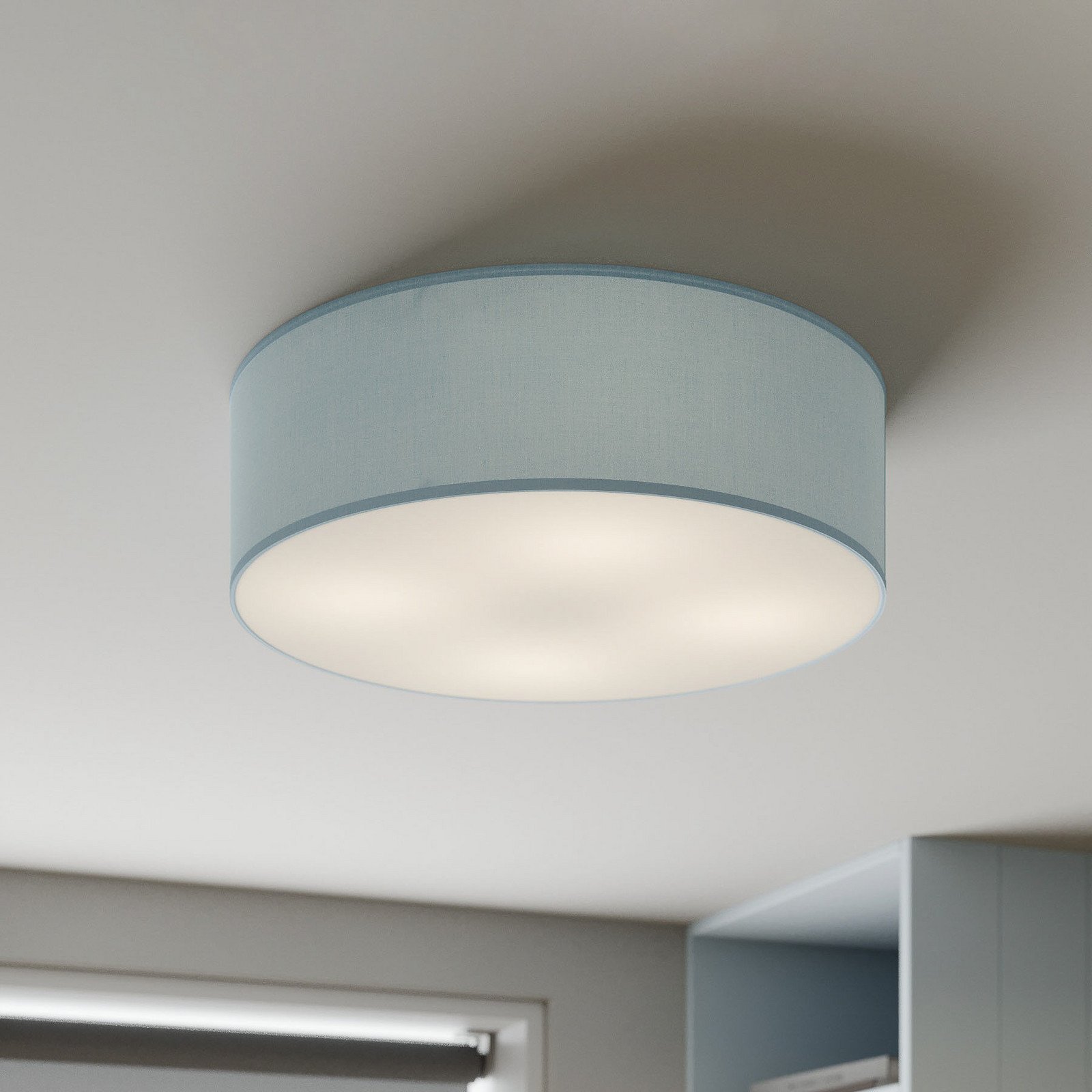 TK Lighting Plachetă Rondo albastru Ø 45 cm - dormitor - Modern - Țesătură / Textil