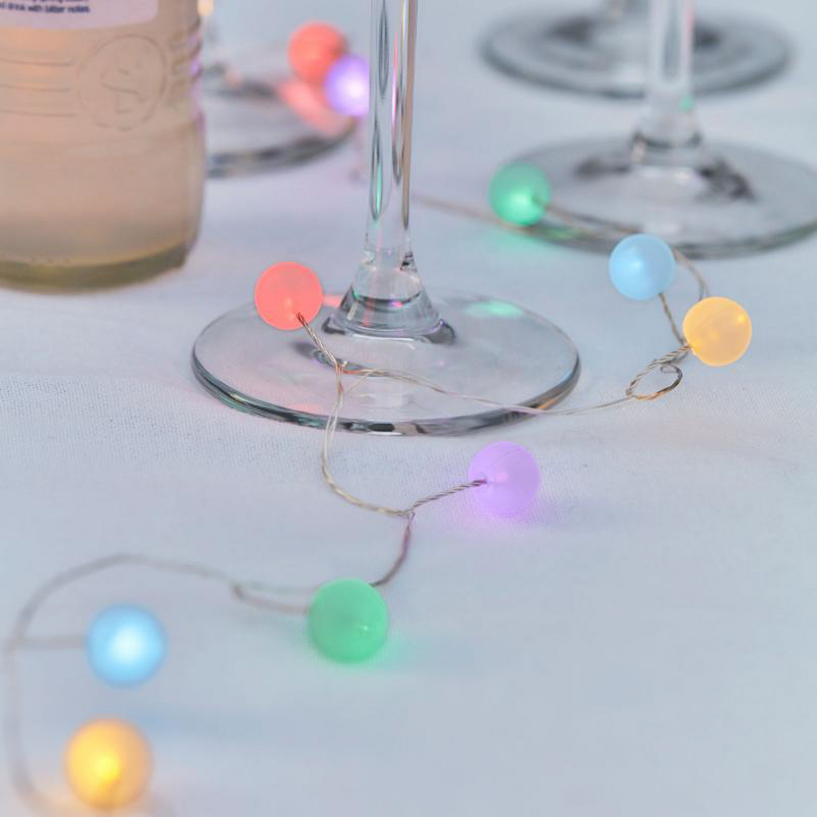 Sirius LED lampice Ally Ball Cluster, višebojne, 14 lampica, na baterije - Dnevni boravak/blagovaonica - Stanovanje mladih - šareno - Plastika