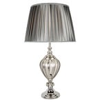 Tischlampe Greyson mit Textilschirm in Grau