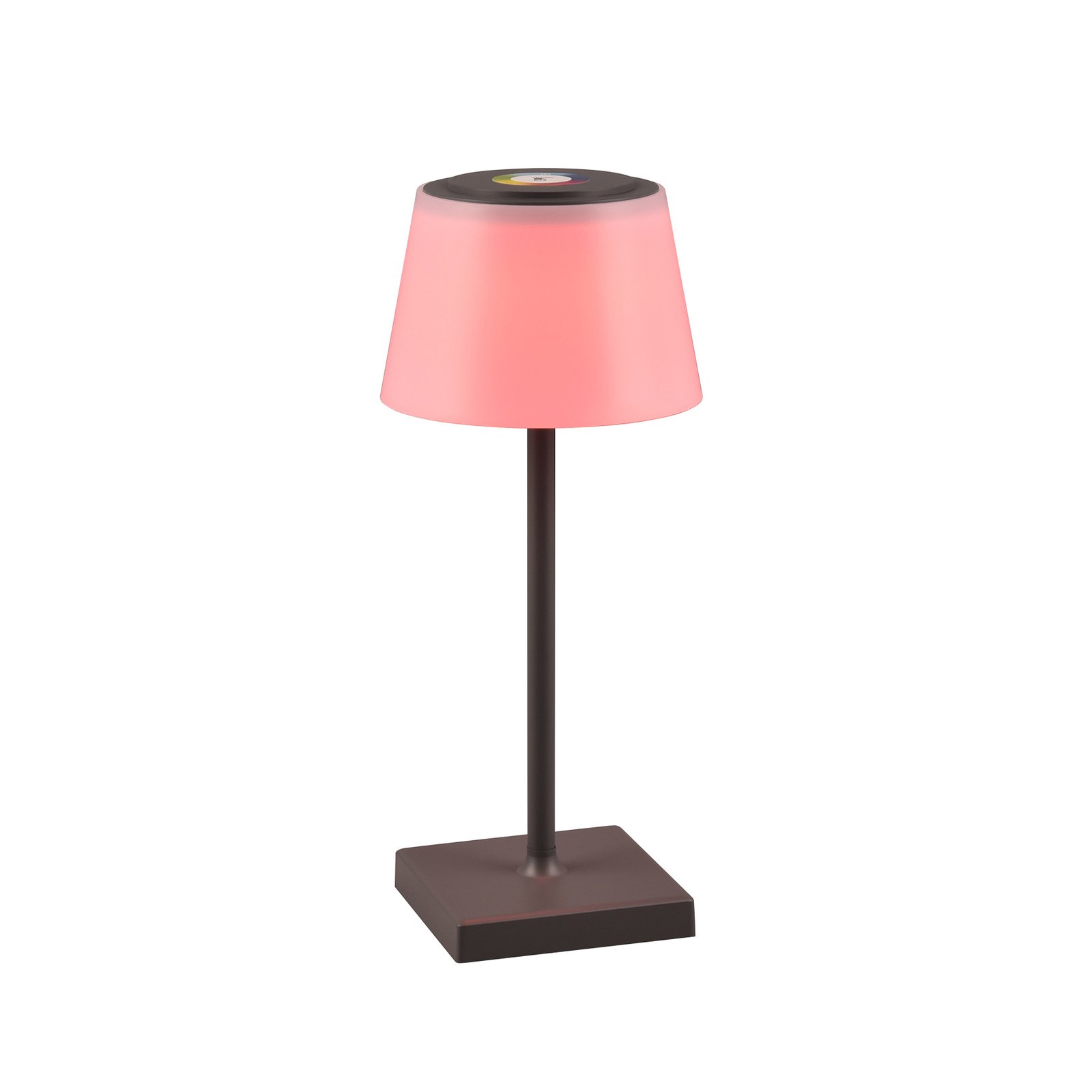 Sanchez LED table lamp, RGBW and dimmer anthracite