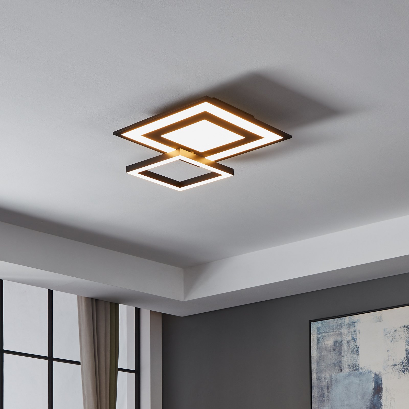 EGLO connect Savatarila-Z plafonnier LED noir