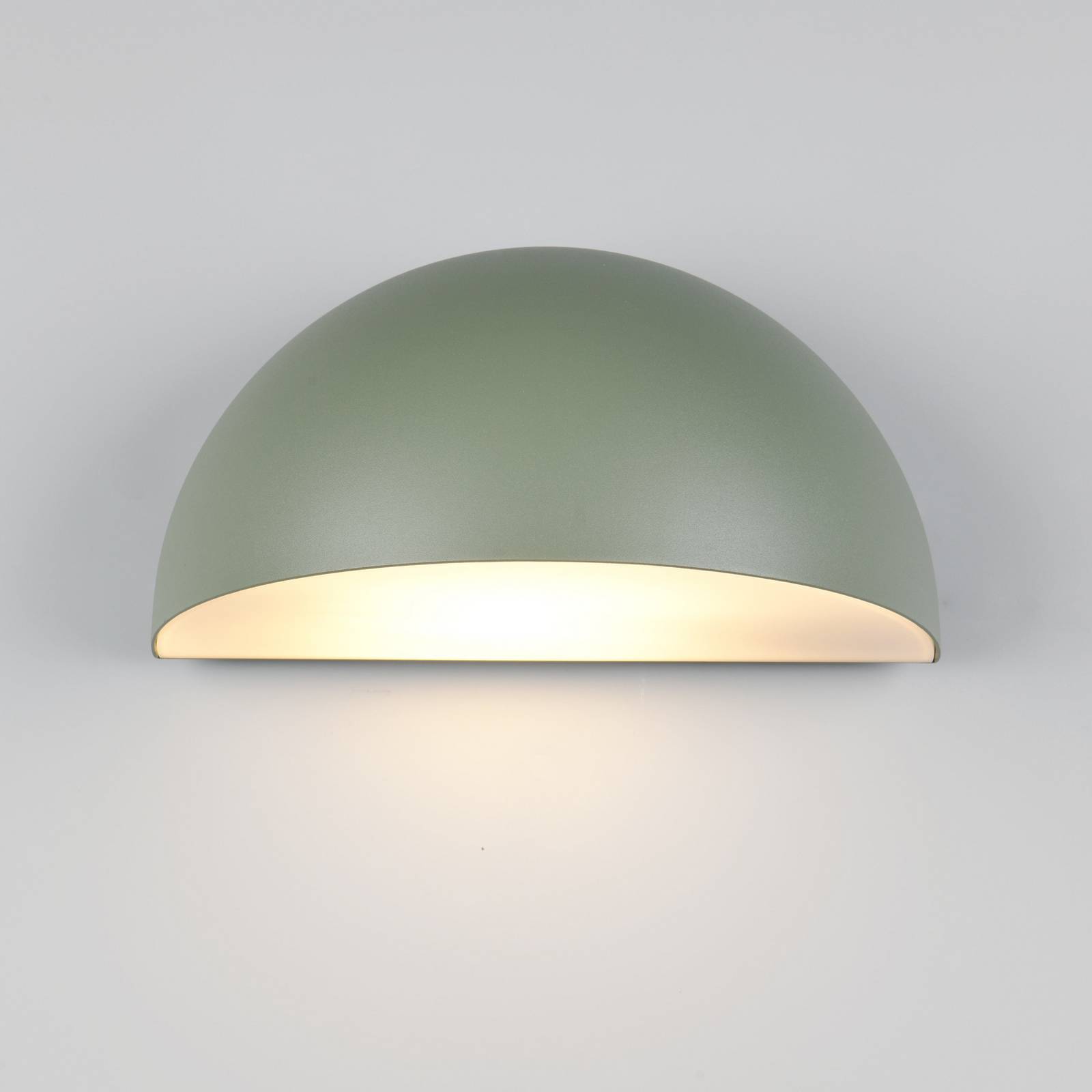 Außenwandleuchte MAAS, grün, Breite 27 cm, Metall, IP44 günstig online kaufen