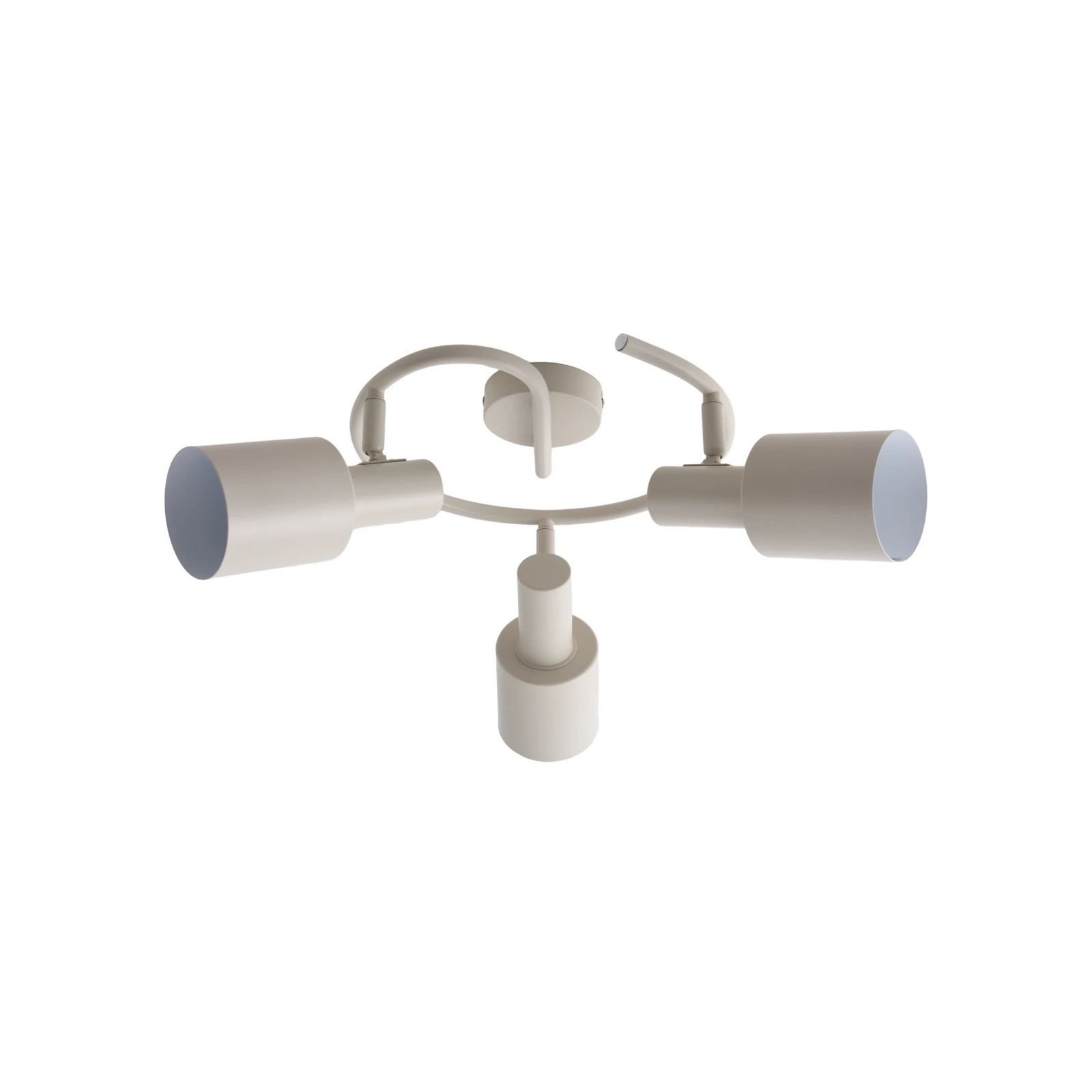 Spot de plafon Lindby Ovelia, bej, 3 becuri, metal, E27
