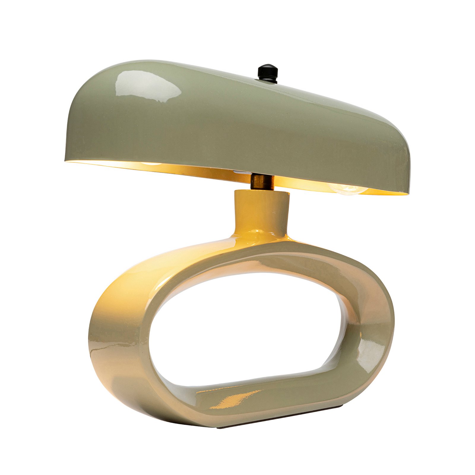 Kare namizna svetilka Suki, sivkasto zelena, kovina, 26 cm, E14 Kare namizna svetilka Suki, sivkasto zelena, kovina, 26 cm, E14