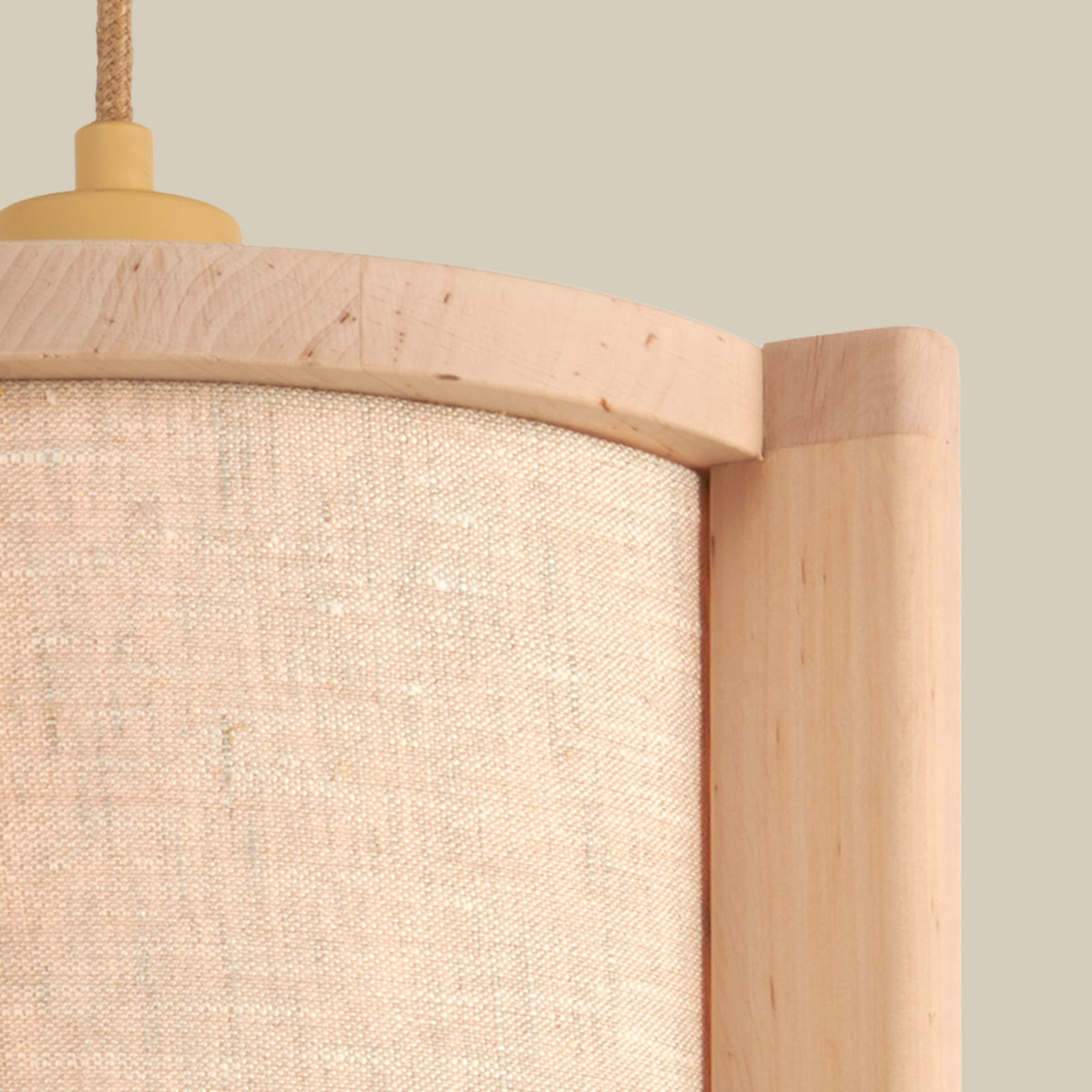 GOOD & MOJO Candeeiro suspenso Corsica, natural, madeira de amieiro, E27