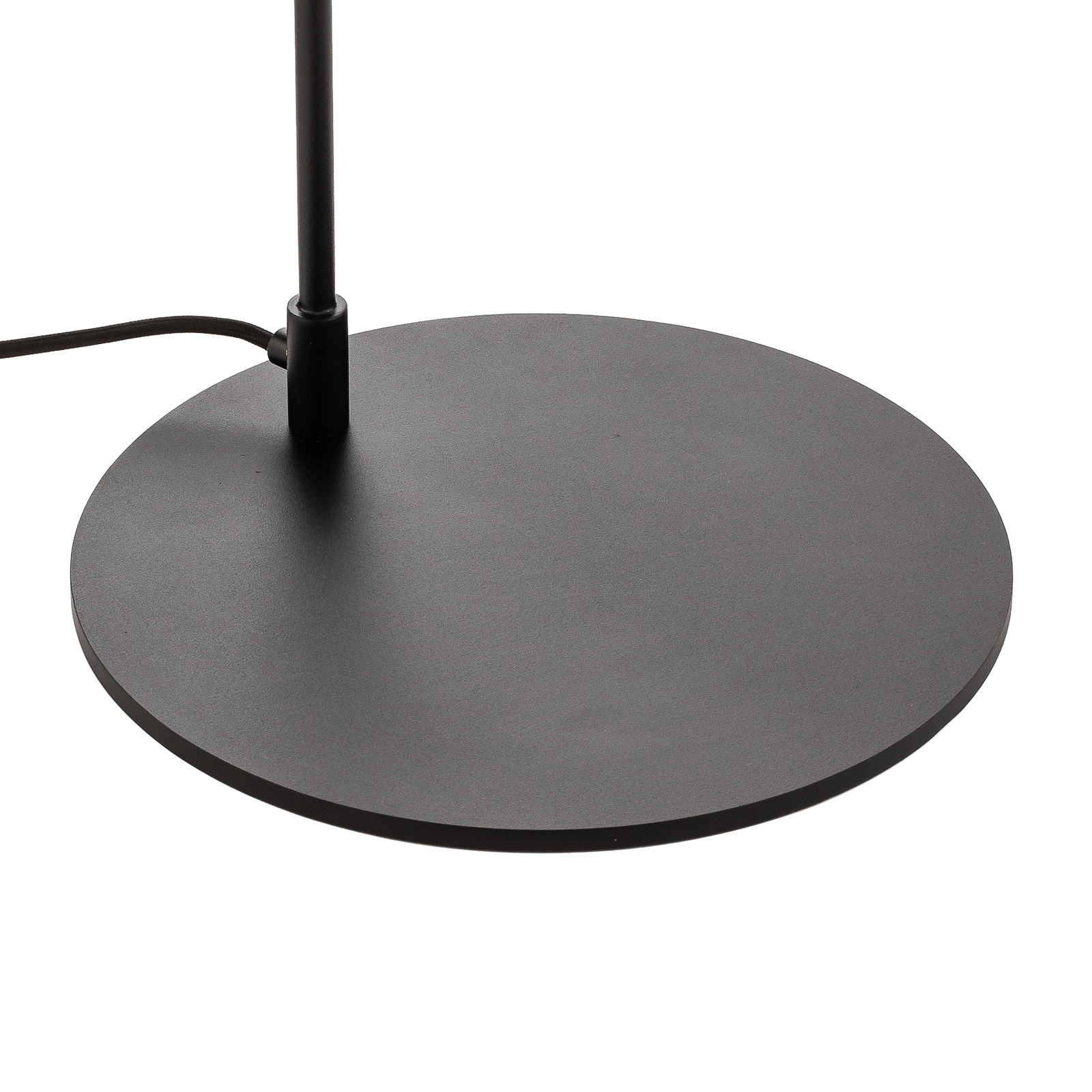 Textilná stojacia lampa Clip, čierna, výška 150 cm