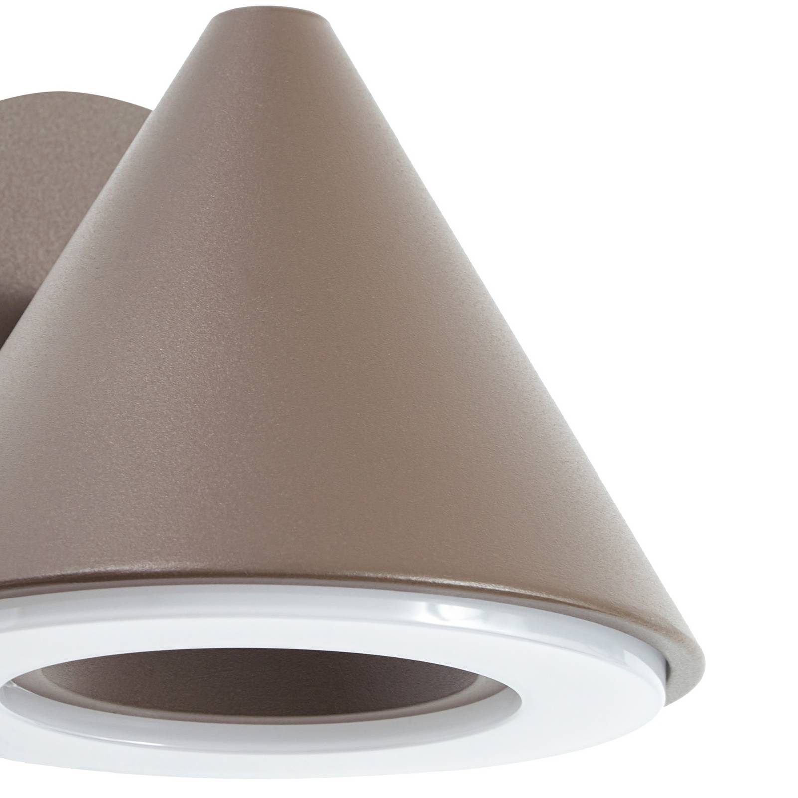 Kinkiet zewnętrzny LED Lindby Soran, brązowy, metalowy, IP44