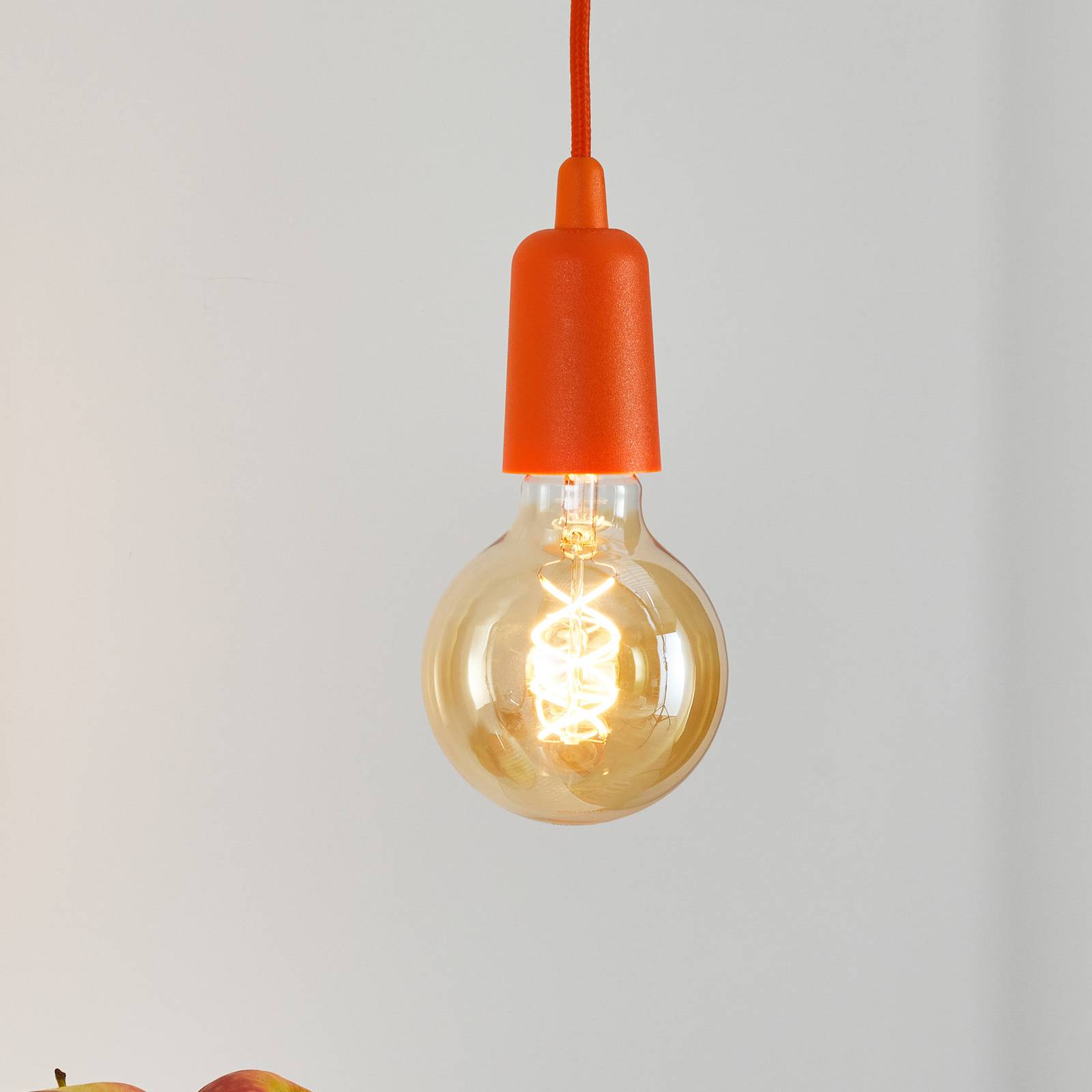 Brasil hanging light, orange, 1-bulb | Lights.co.uk