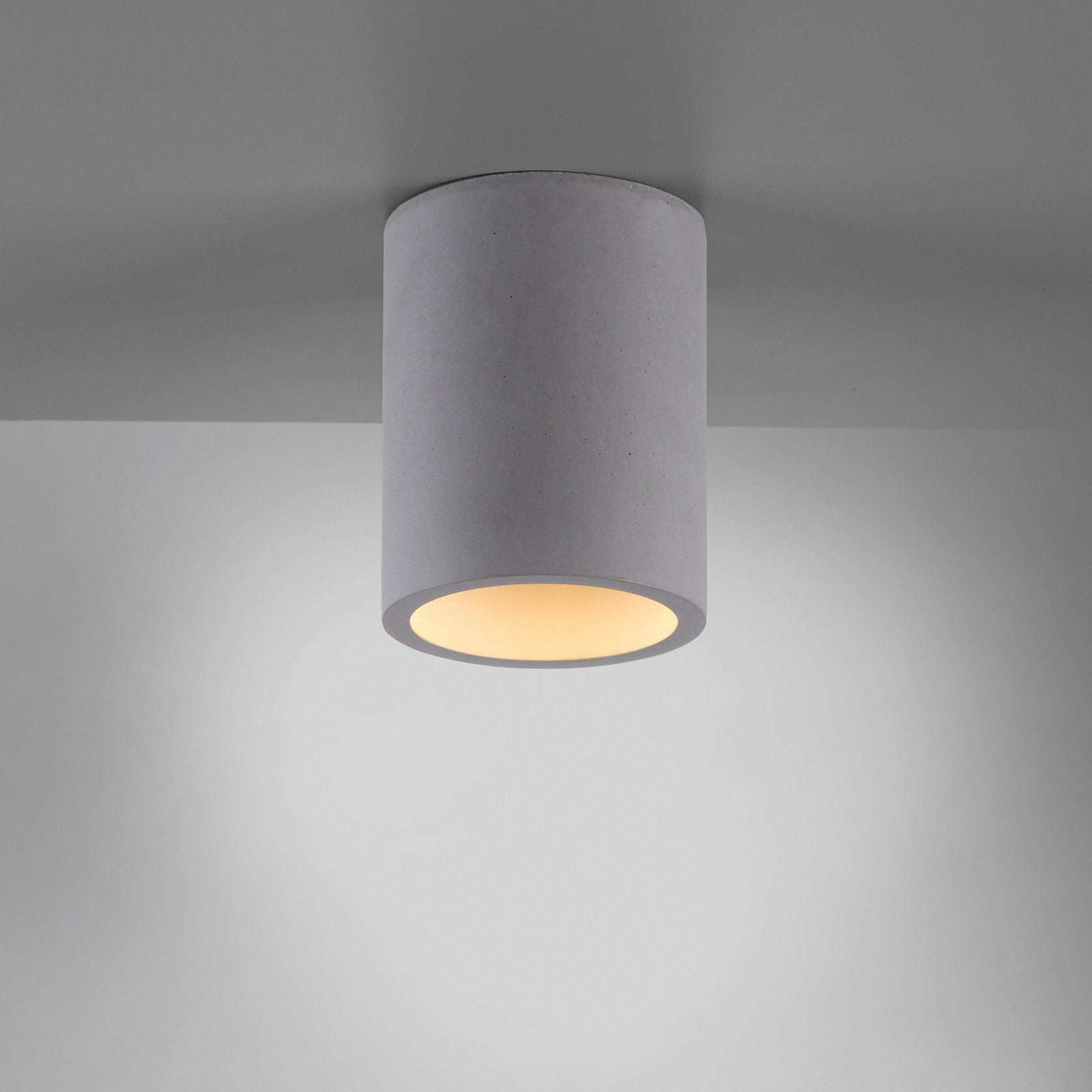 Paul Neuhaus Eton plafonieră gri beton Ø 11 cm GU10 - Hol - beton gri