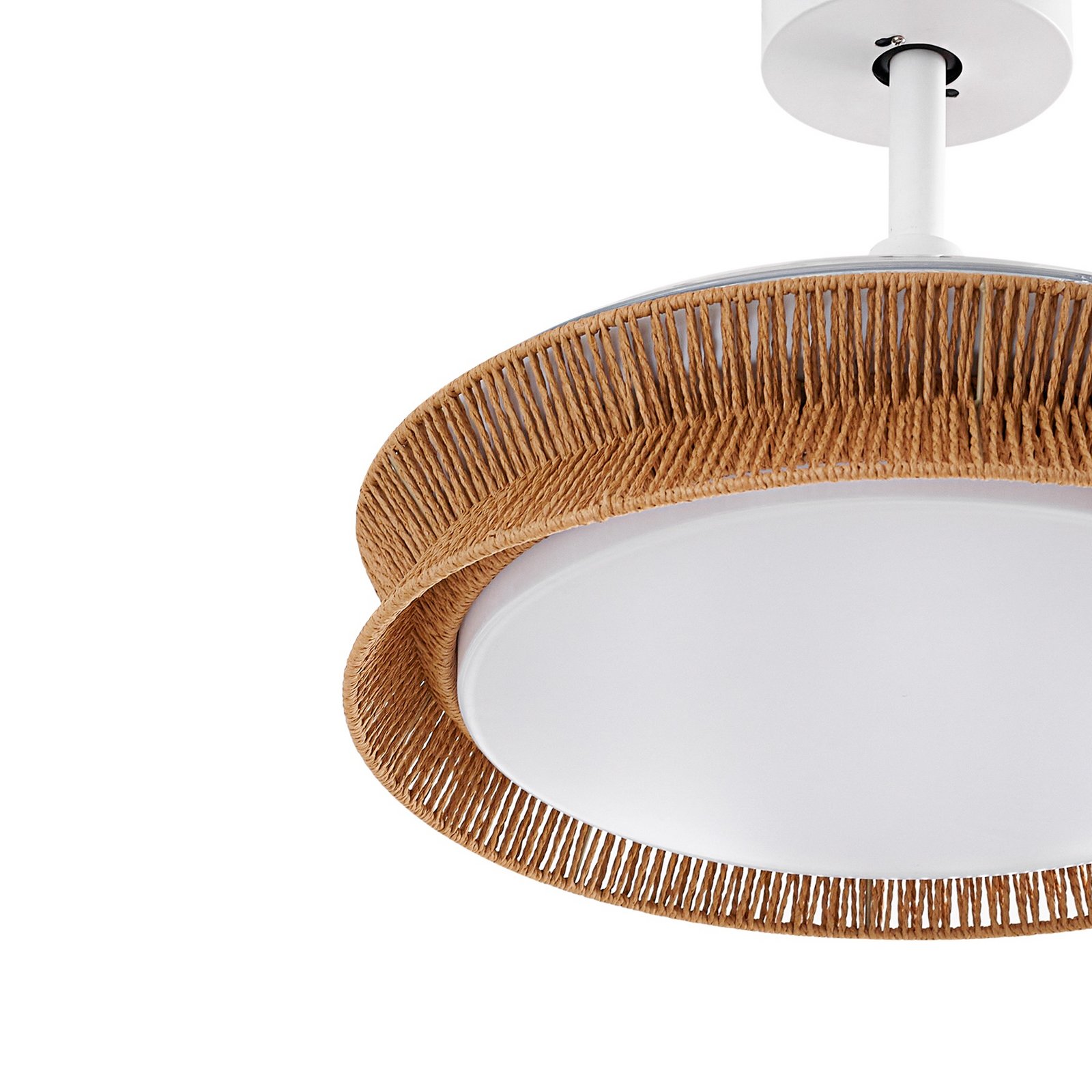 Lineta LED Kattotuuletin Valkoinen/Ruskea - Lucande
