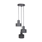 Hängeleuchte Rif 3, olivgrün, rund, 3-flammig, Ø 33 cm
