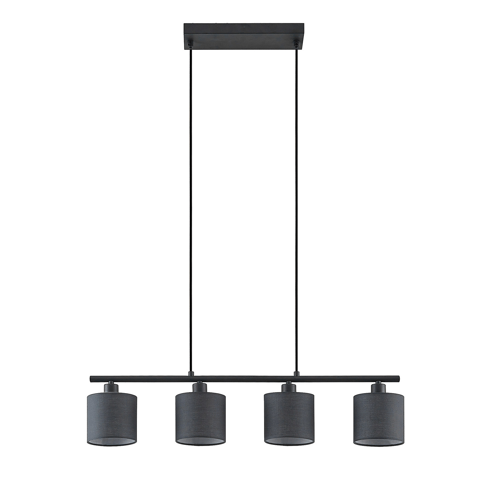 Lindby Darima lampa wisząca z tkaniny, szara
