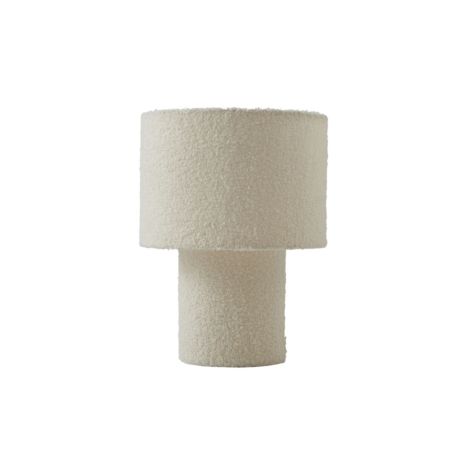 Stolná lampa Lindby Jone, biela, textil, 30 cm
