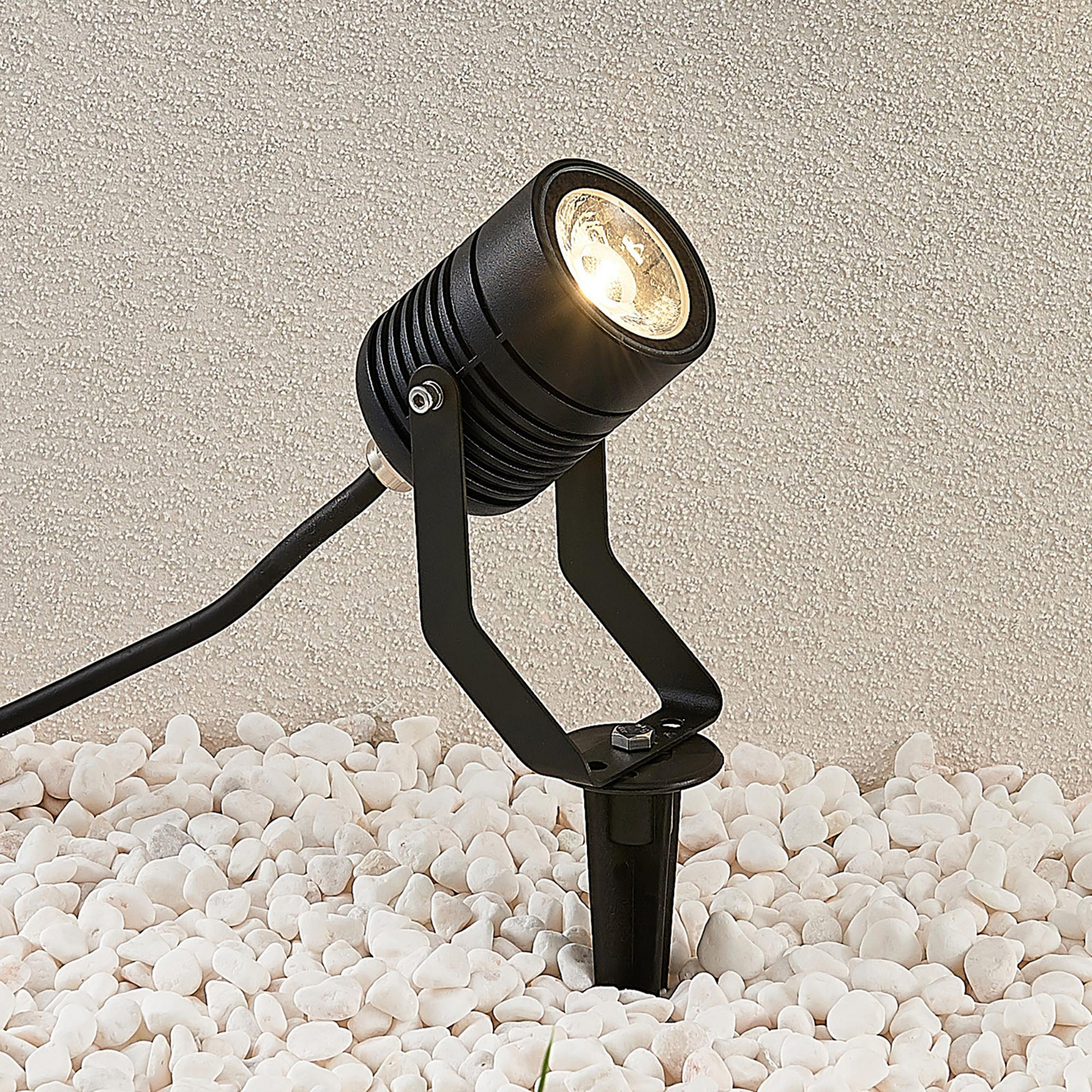 LED-Außenstrahler Maris m. Erdspieß, IP65, schwarz