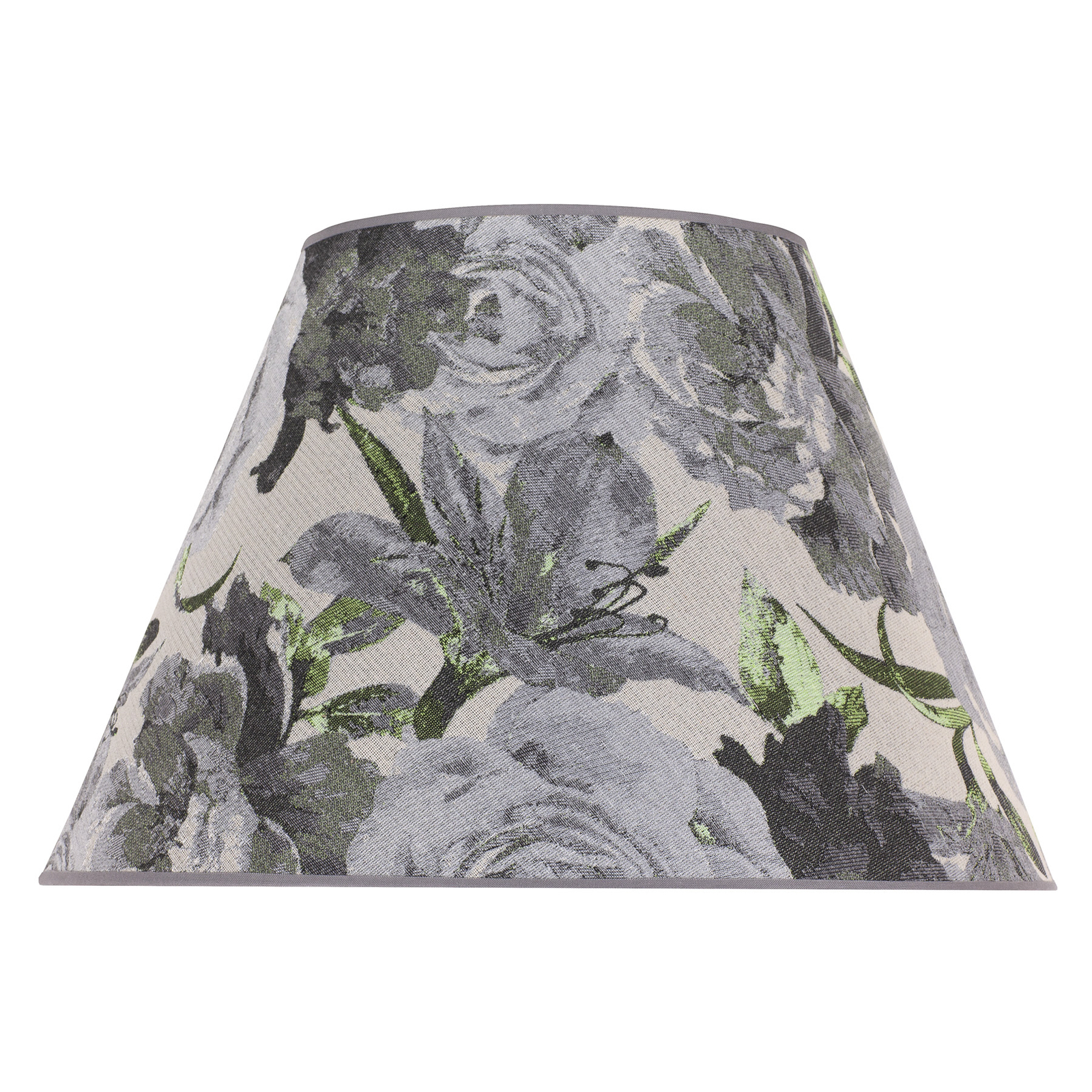Stínidlo na lampu Sofia 21 cm, květinový vzor šedá