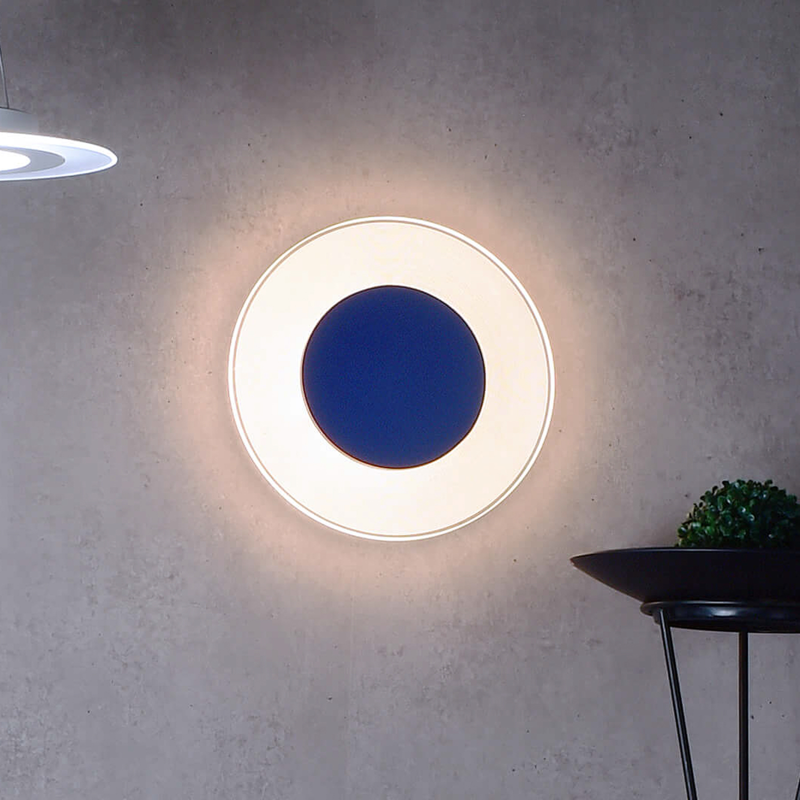Plafonnier LED Zaniah, éclairage 360°, 24W, bleu