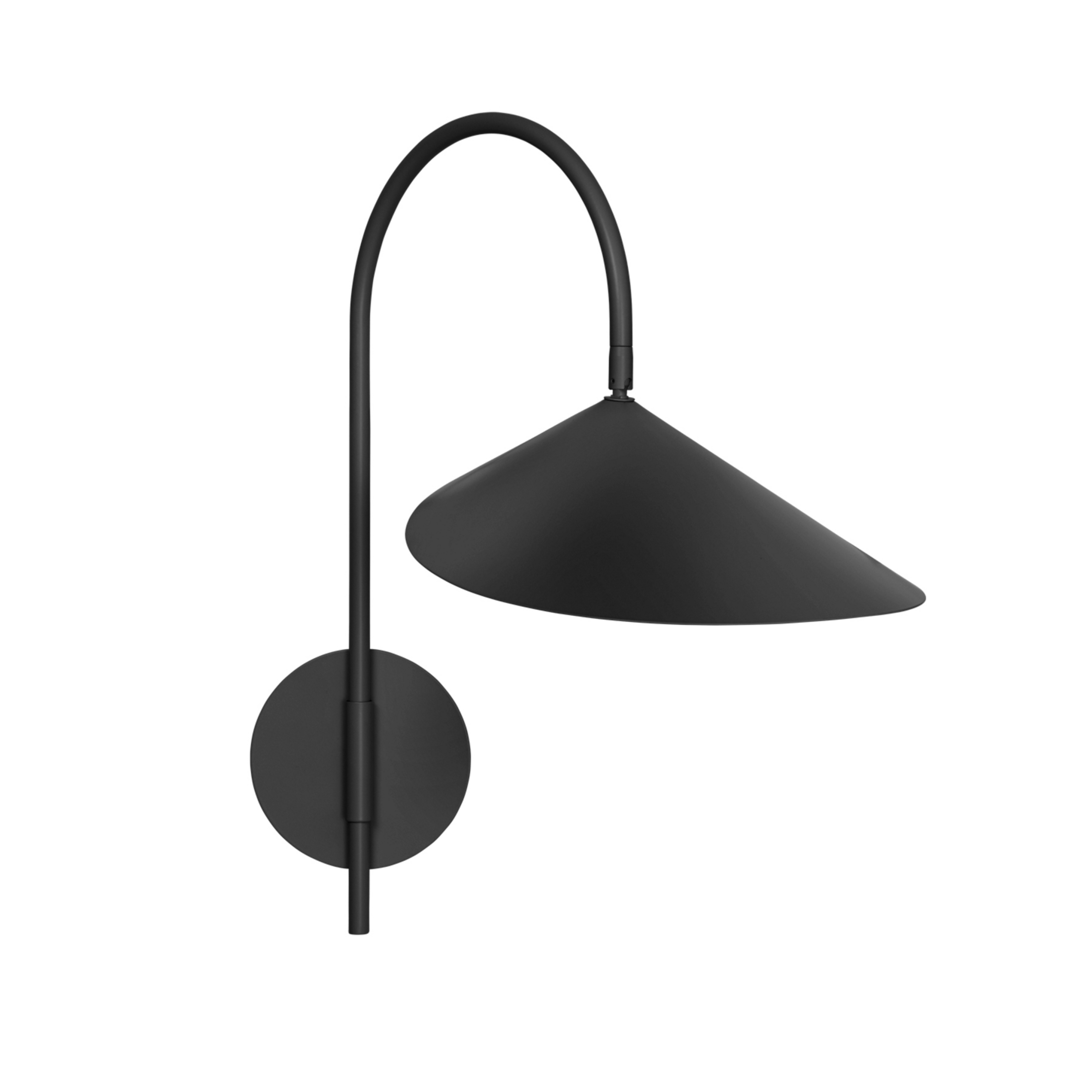 Arum wall light, black, swivelling, 26 cm - ferm LIVING