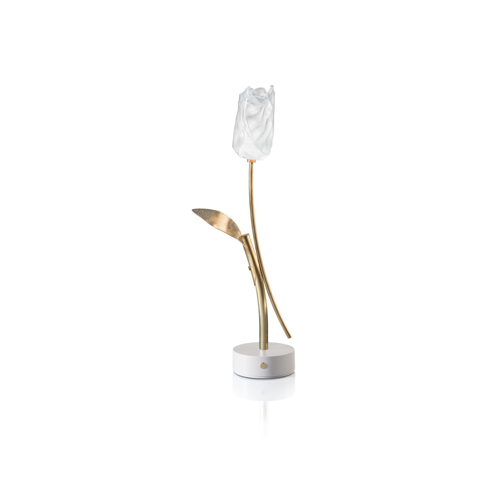 Candeeiro de mesa recarregável Slamp LED Tulip, base branca