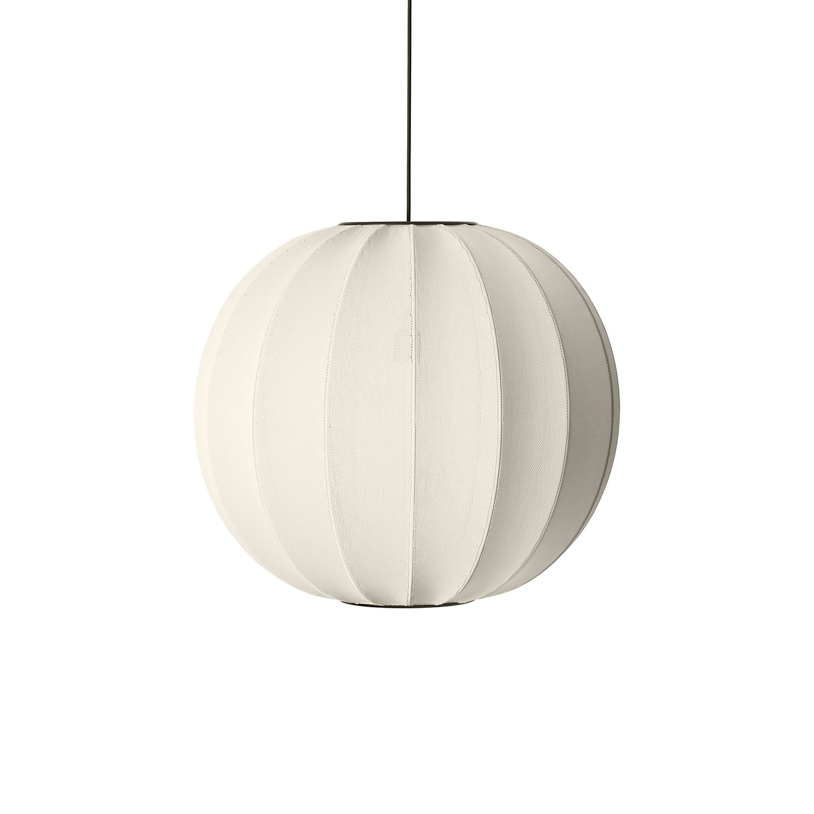 Knit-Wit 60 Round Pendant Light Pearl White - Made By Hand