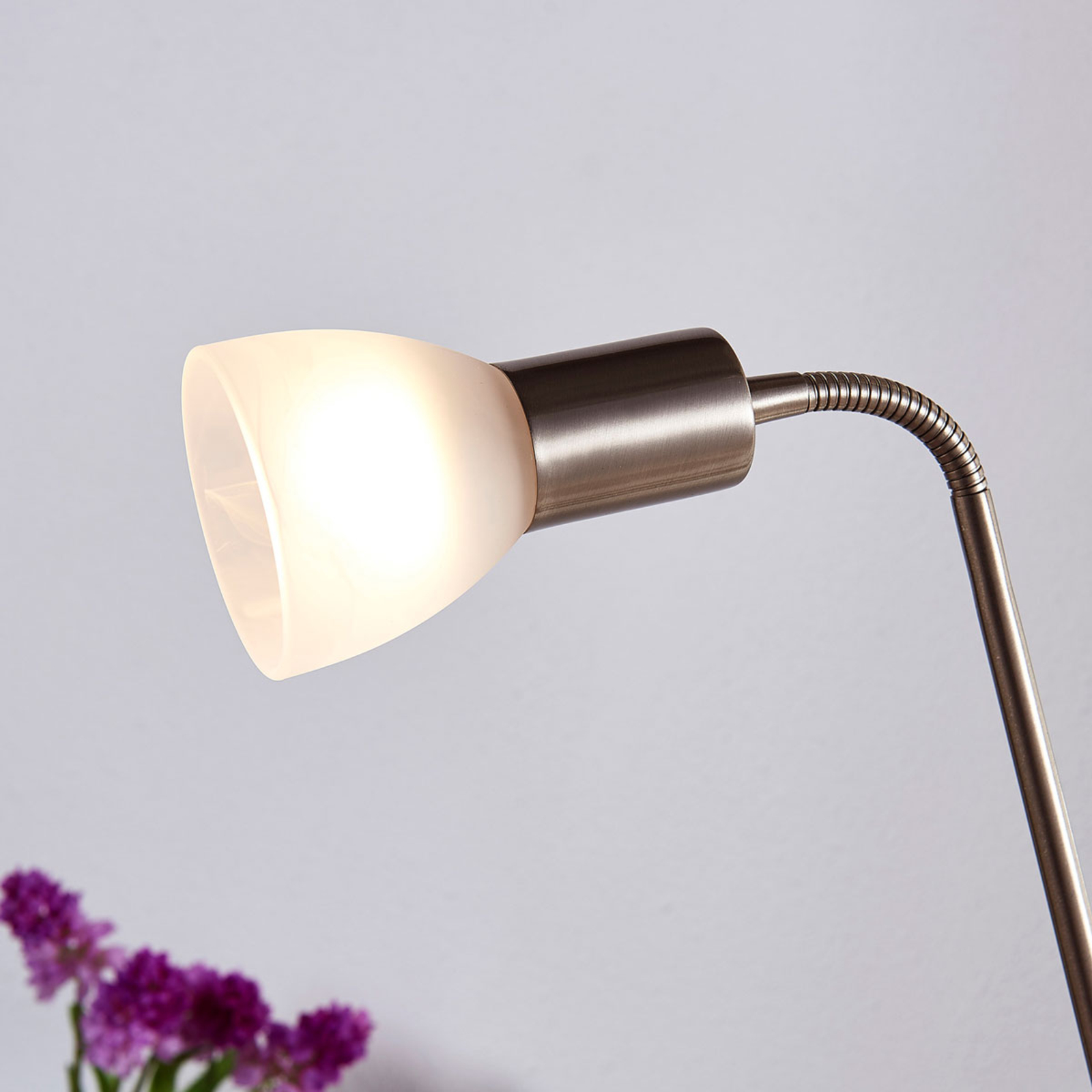 Felicia timeless LED uplighter, dimmable Lights.co.uk