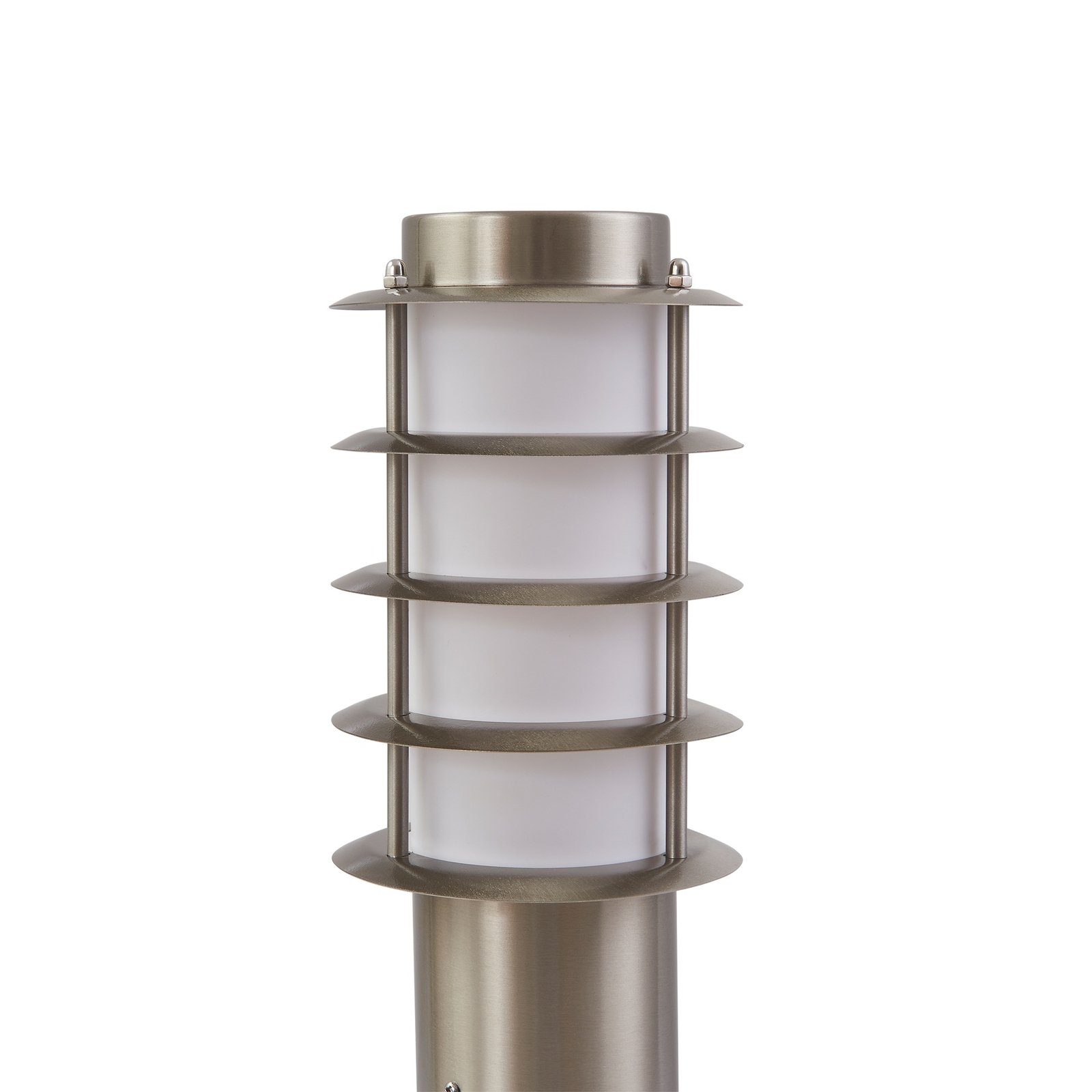 Lindby pillar light Hanja, sensor, stainless steel, Ø 11.7 cm