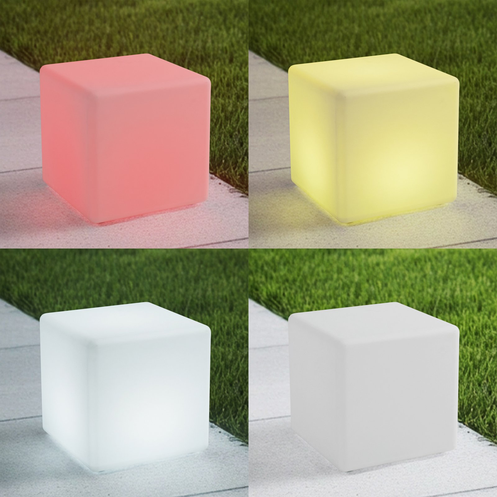 Cubara LED Portable Outdoor Lamp RGB White - Lindby