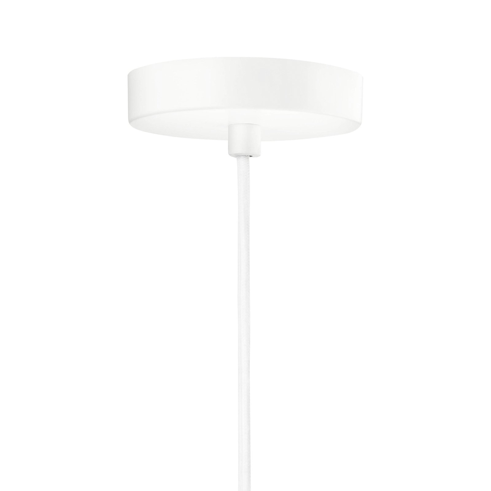 Shahin XL pendel, Ø 38 cm, 5-lys, hvid/klar, glas