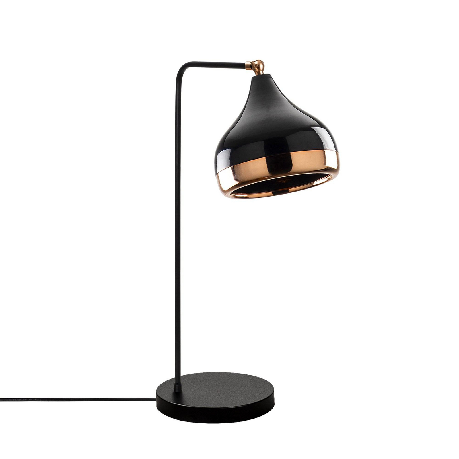 Yildo table lamp, black/copper, metal, height 52 cm