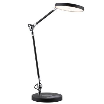 LED-Schreibtischlampe 230V/3W Leseleuchte Leselampe Chrom-matt Tischleuchte Lamp 