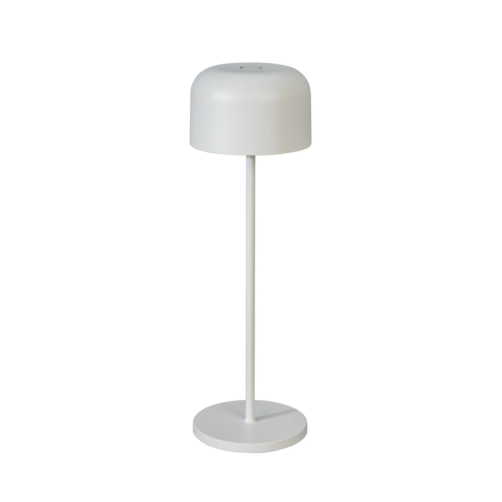Lampe à poser LED rechargeable Lille, hauteur 36 cm, blanche, IP54, USB