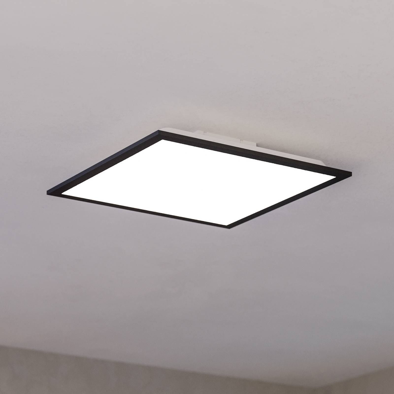 EGLO Lampe de table Barlaston, hauteur 39 cm, noir/gris, métal/tissu