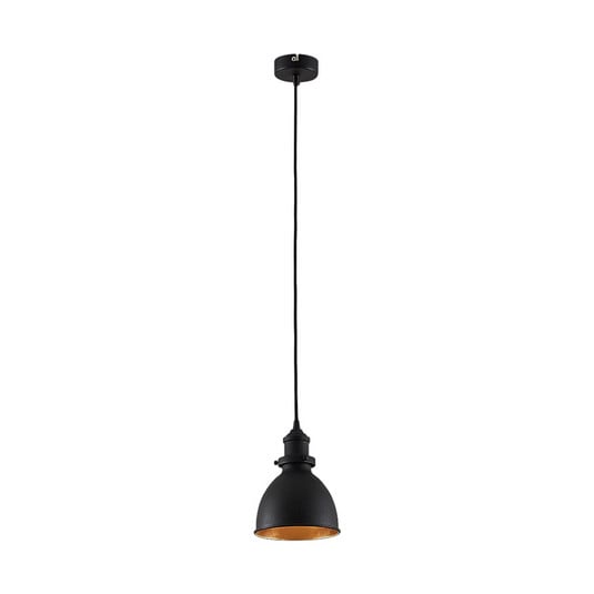 Jasminka 1 Pendant Black/Gold - Lindby