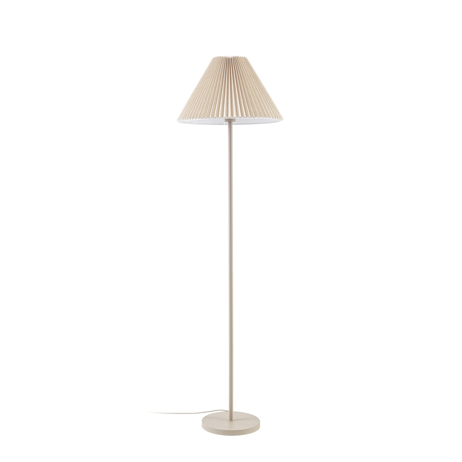 Nola gulvlampe Percy, beige, høyde 155 cm, lin Nola gulvlampe Percy, beige, høyde 155 cm, lin