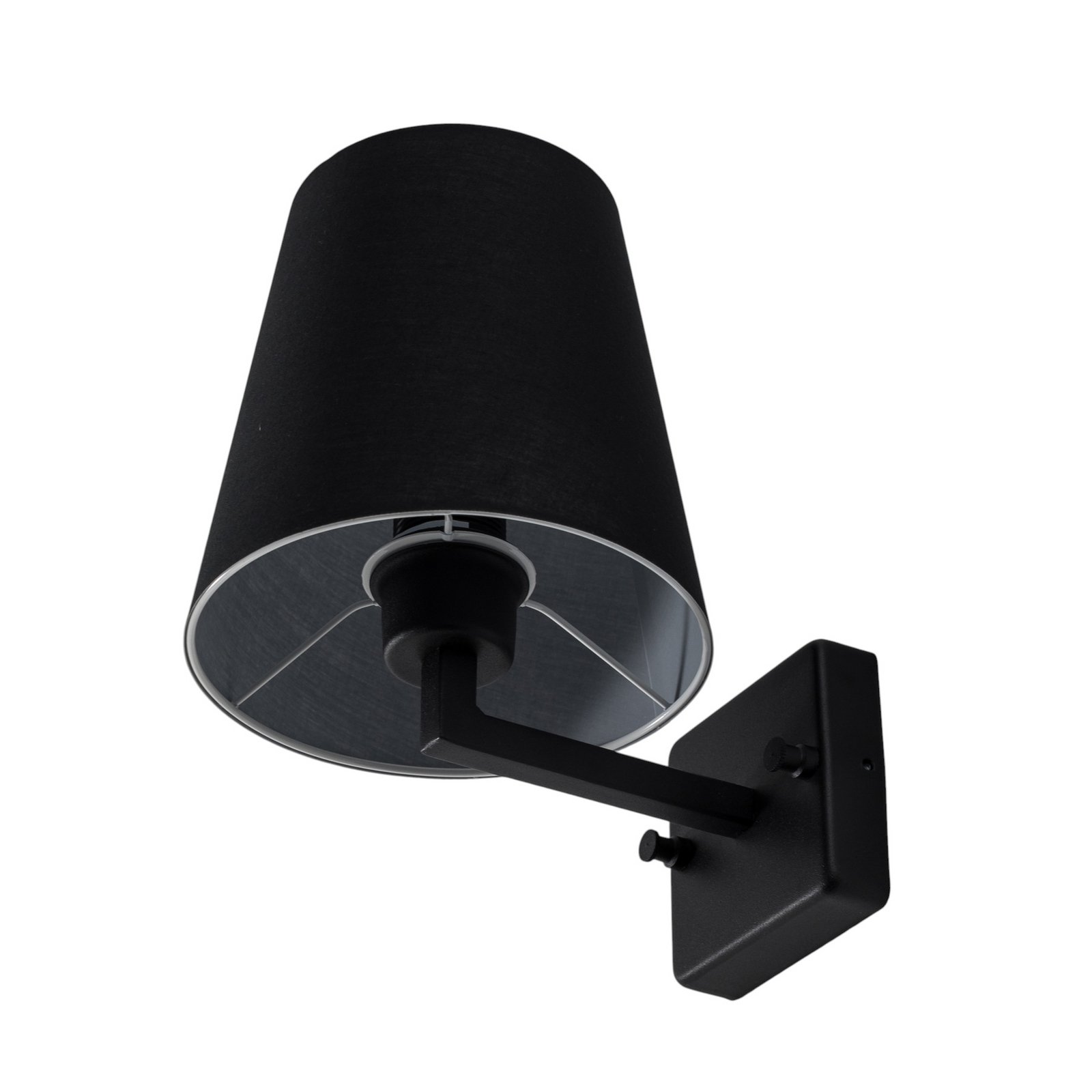 Wandleuchte Profil, schwarz, Metall/ Stoff, Höhe 30 cm