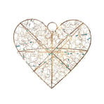 LED notranja dekoracija Lily Heart, zlata, 30 x 30 cm, baterija