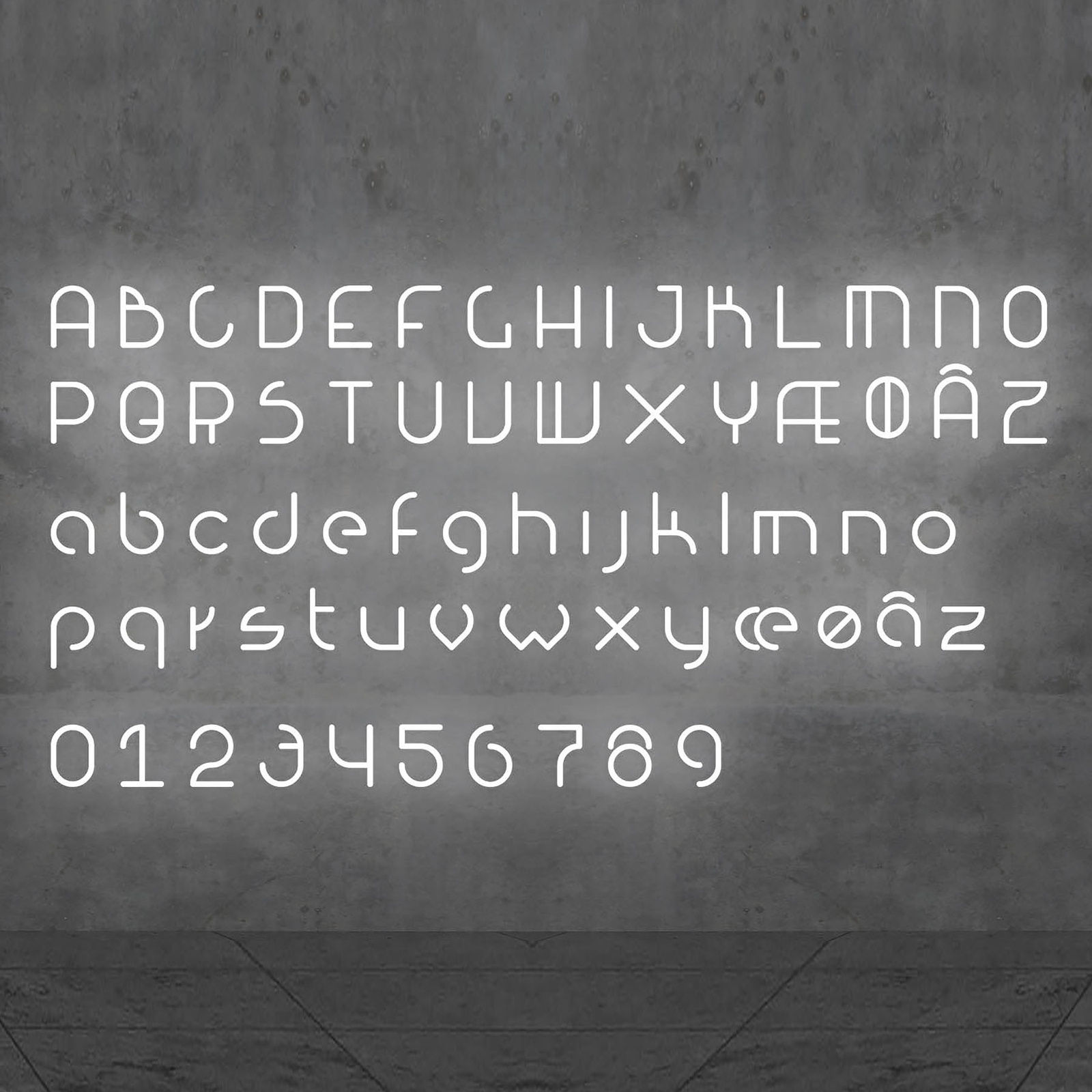 Artemide Alphabet of Light wall lower case j, for Living / Dining Room, methacrylate, aluminium, 13 W, energy efficiency: A++, W: 35 cm, H: 95 cm
