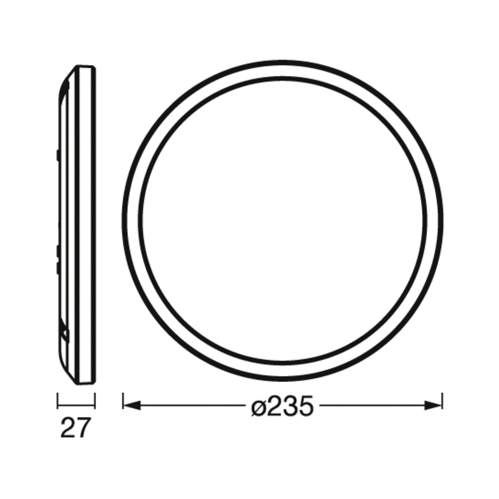 OSRAM SMART+ WiFi ORBIS ULTRA SLIM BACKLIGHT vit Ø24cm RGBW