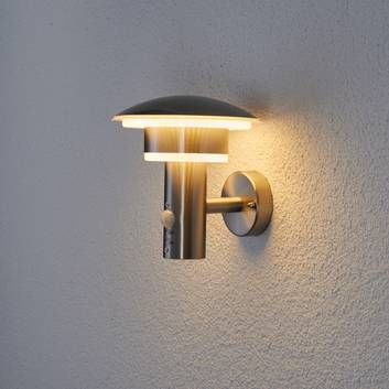 lámpara pared exterior PIR Lillie con LED
