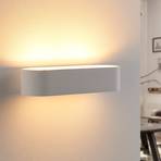 Lindby wandlamp Fioni, wit, gips, G9, 6,5 cm, overschilderbaar