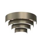 Rings wall light, titanium-coloured, steel, 2 x E27