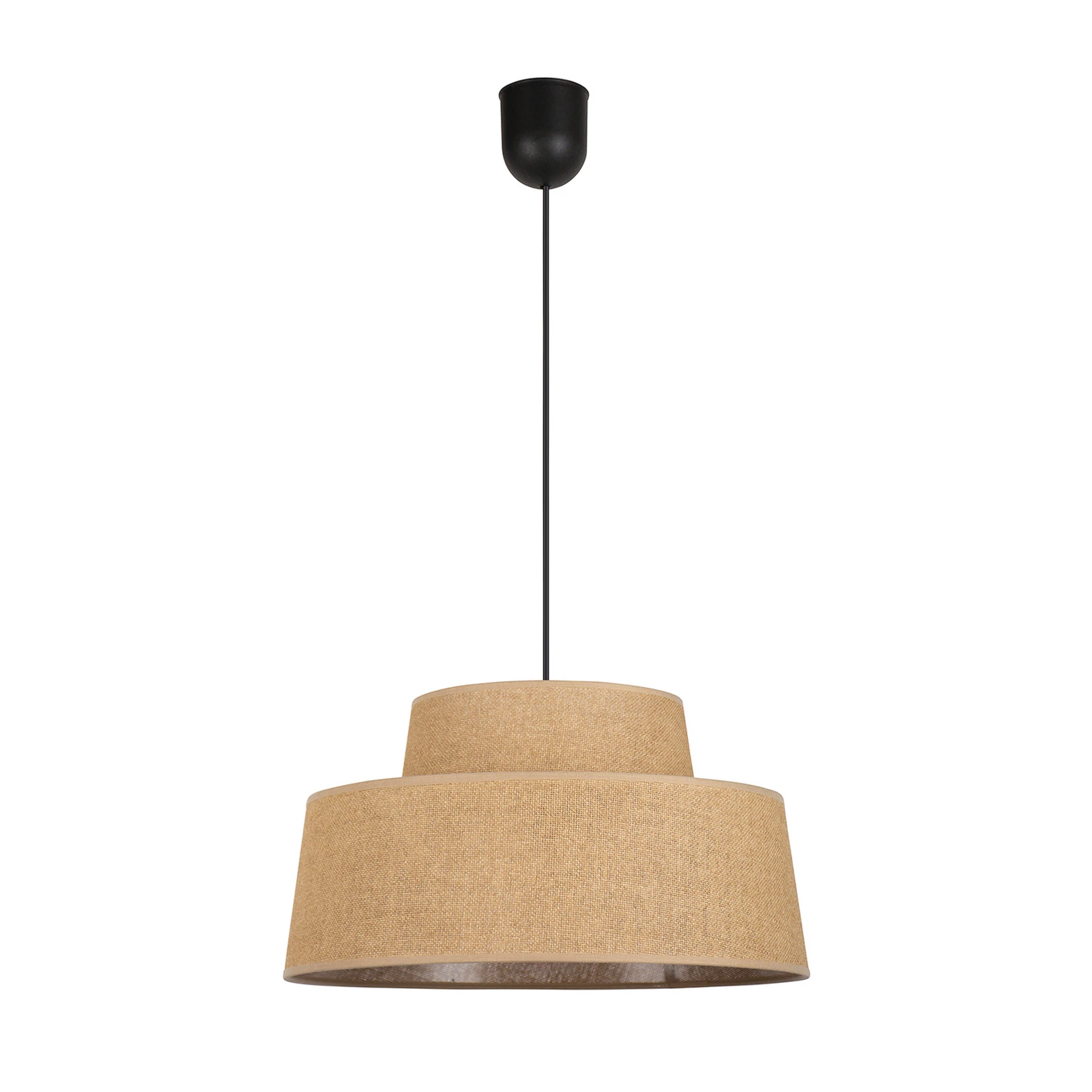 Piekaramā lampa „Mallorca“, havanna, Ø 38 cm, papīrs
