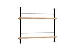 Magazine Shelving Oak/Black - Moebe